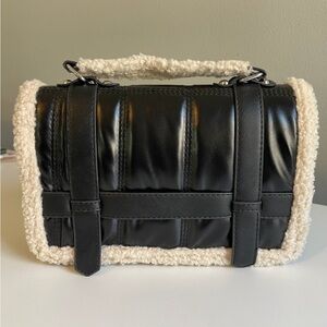 Black Crossbody with Fur Lining